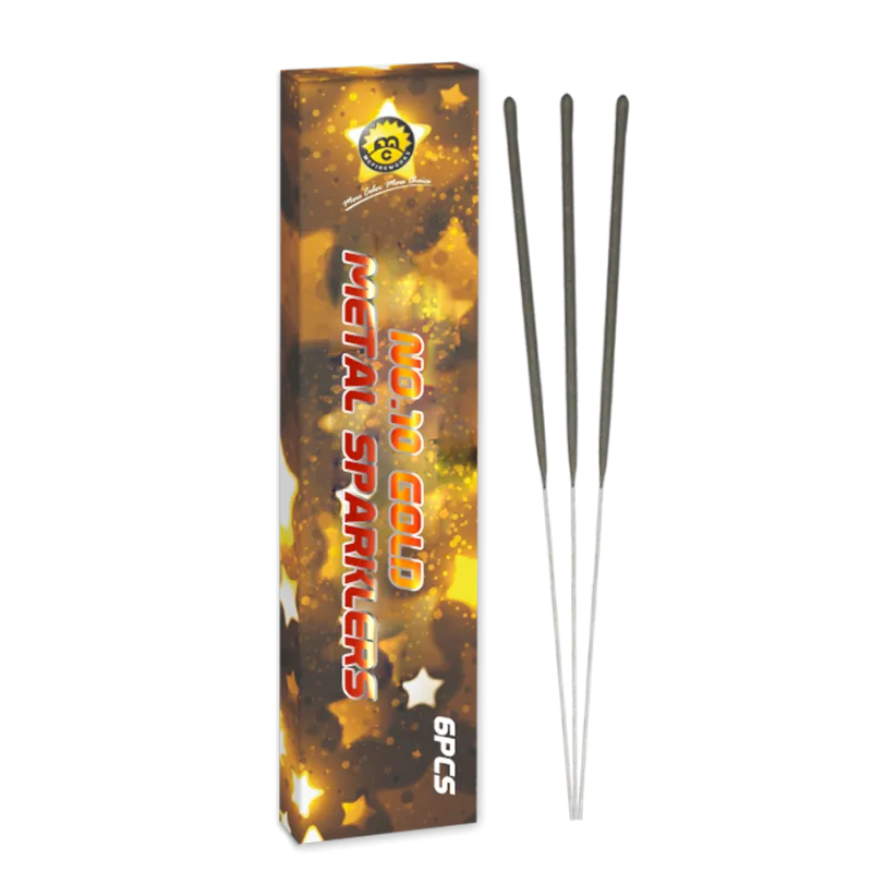 N.10 Sparklers in metallo oro MC1302
